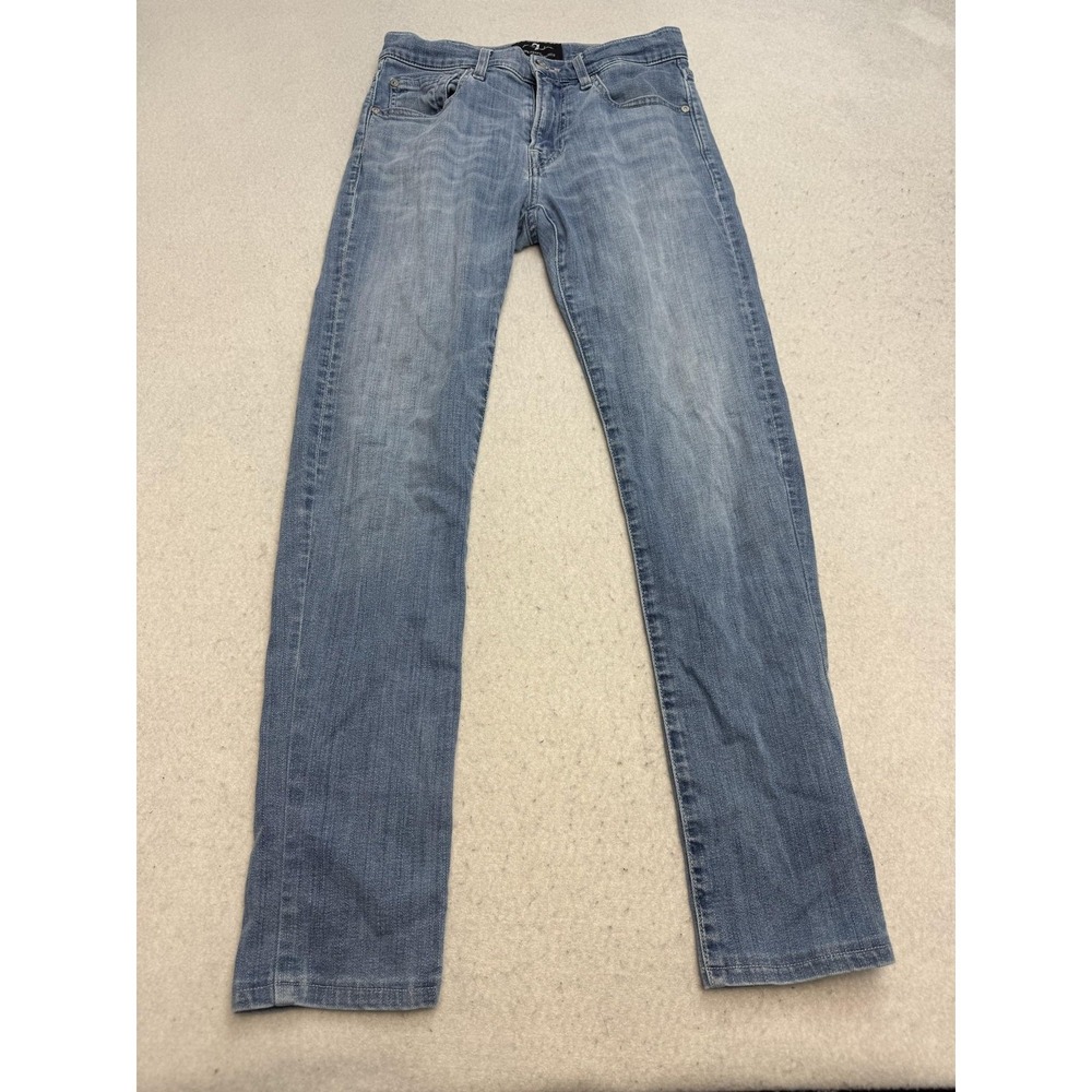 7 For All Mankind Slimmy Jeans Mens 28x29 Blue Luxe Performance Stretch Denim